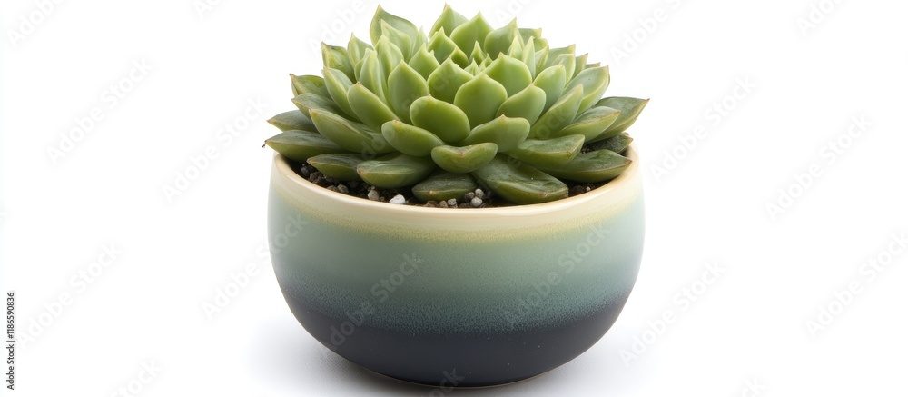 Lush green succulent in a sleek ceramic pot ideal for modern interior decoration and enhancing living spaces with natural aesthetics Lush green succulent in a sleek ceramic pot ideal for modern interior decoration and enhancing living spaces with natural aesthetics