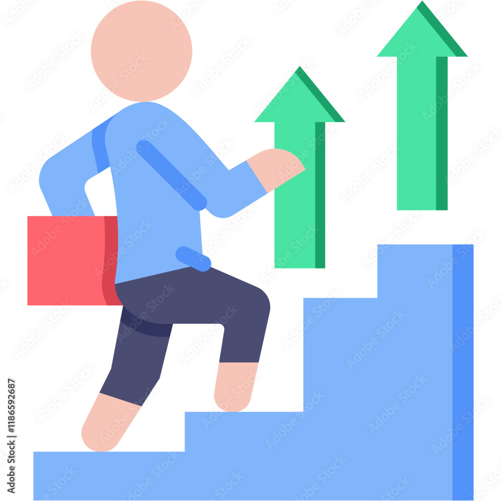 Career Prospects flat color icon Career Prospects flat color icon