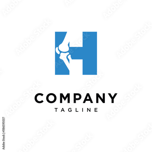Letter H Orthopedic Logo Icon Vector