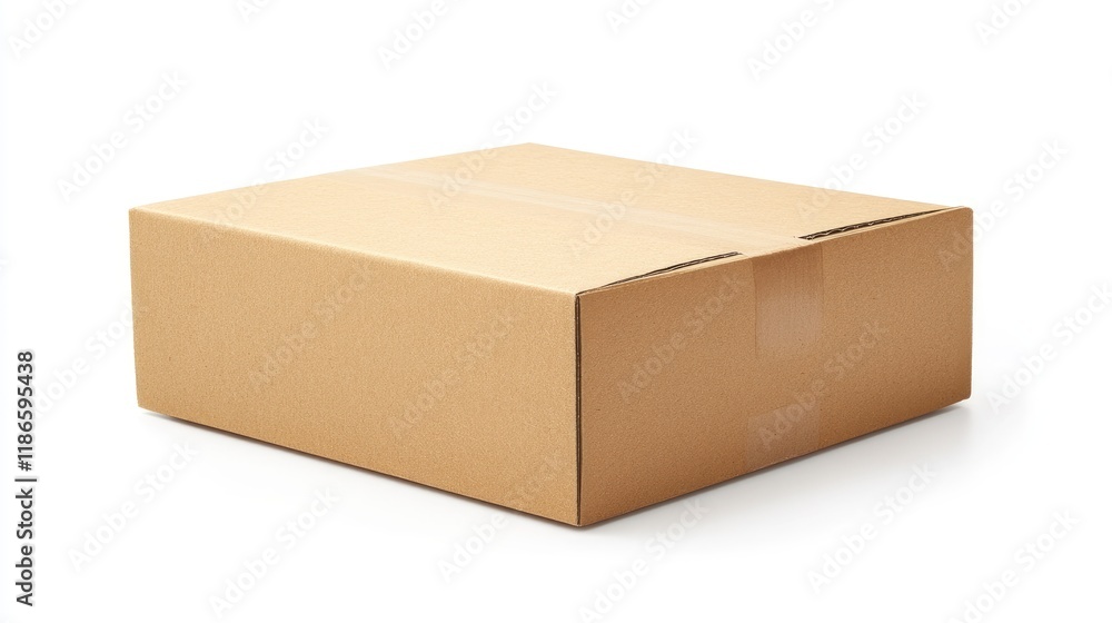 Blank cardboard box ready for packaging stacked on a clean white background for shipping or storage purposes. Blank cardboard box ready for packaging stacked on a clean white background for shipping or storage purposes.