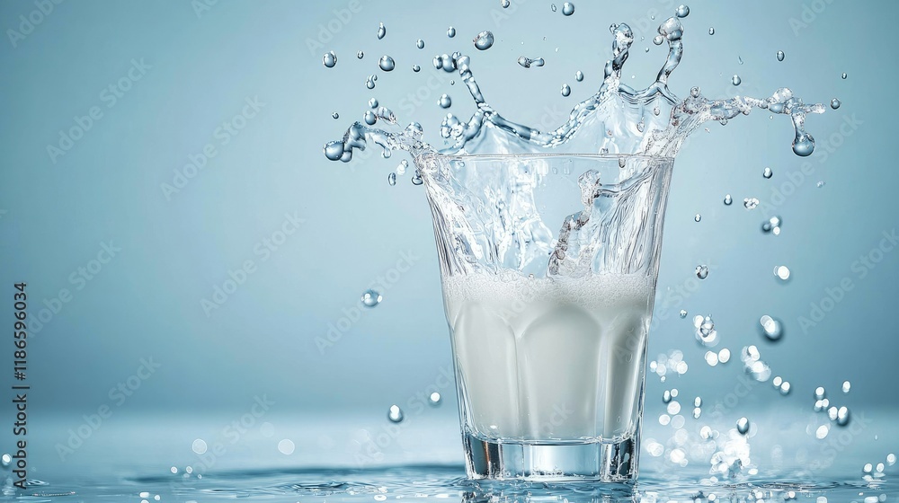 Milk Splash in Glass: Dynamic liquid motion captured in a vibrant studio setting. A glass of milk with a splash, creating a refreshing visual. Milk Splash in Glass: Dynamic liquid motion captured in a vibrant studio setting. A glass of milk with a splash, creating a refreshing visual.