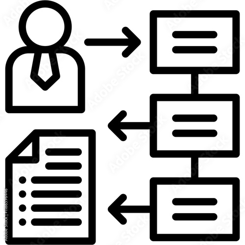 Workflow line icon