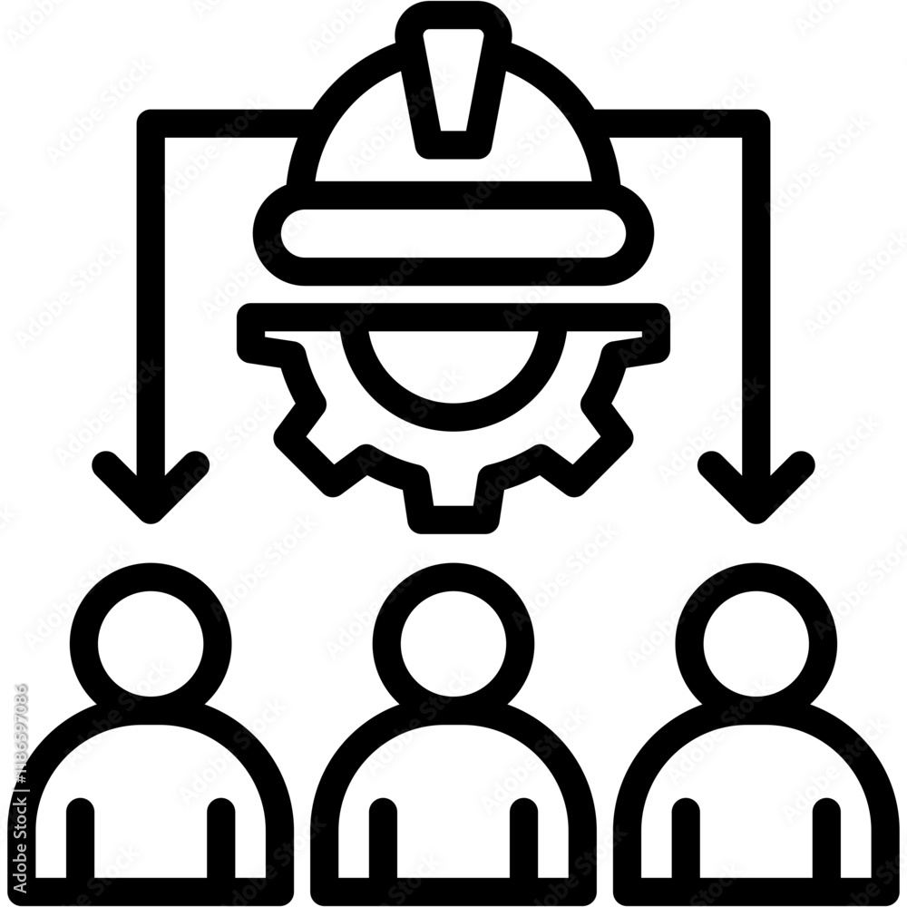 Workforce line icon