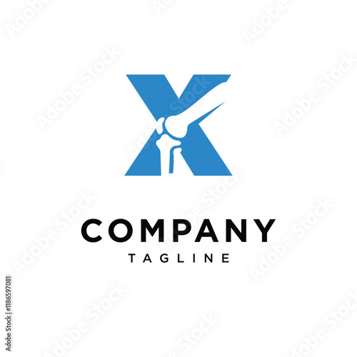 Letter X Orthopedic Logo Icon Vector