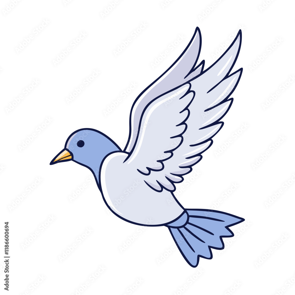 Obraz premium bird with open wings vector icon, pet day vector illustration - simple illustration of bird with open wings perfect for logos, and pet day-themed designs.