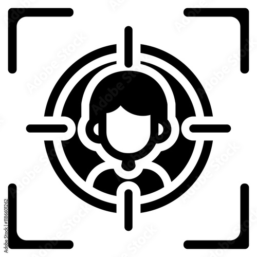 Headhunting glyph icon