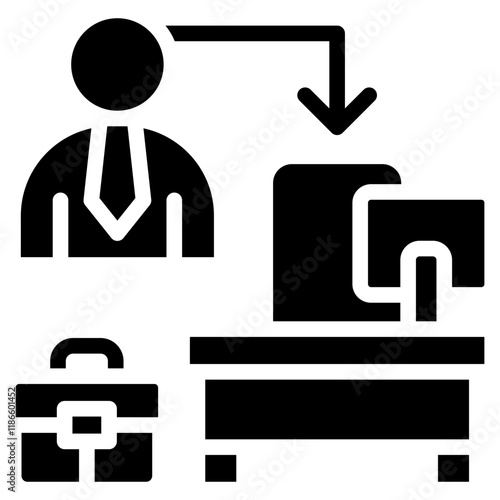 Job Position glyph icon