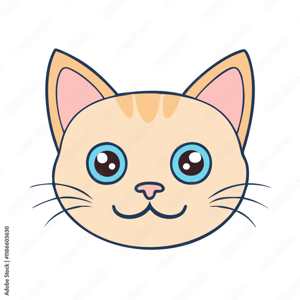 kitten face vector icon, pet day vector illustration - simple illustration of kitten face perfect for logos, and pet day-themed designs. kitten face vector icon, pet day vector illustration - simple illustration of kitten face perfect for logos, and pet day-themed designs.