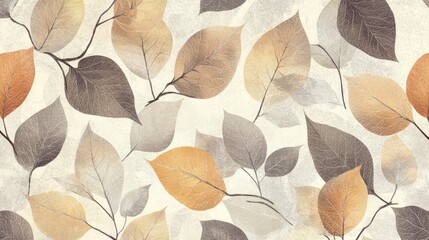 Store enrouleur  Botanical Leaf Design for Tiles, Wallpaper, and Textile Patterns  © pranto