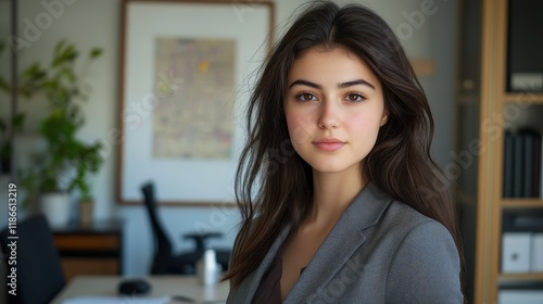 Young Woman Portrait Professional Office Setting Free Download Young Woman Portrait Professional Office Setting - GFXLoad