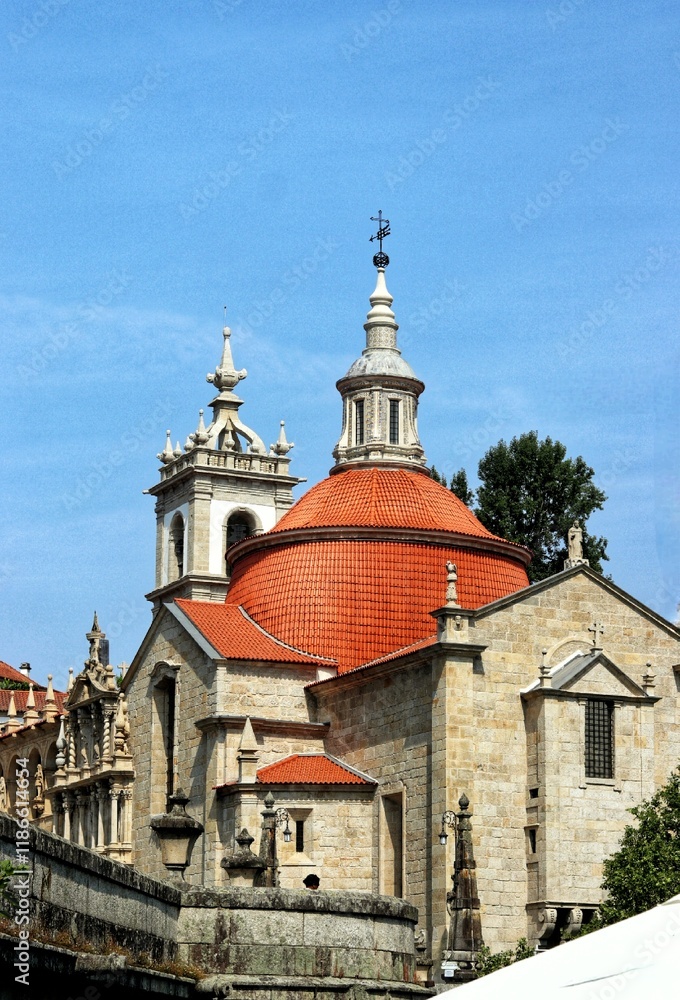 Igreja de são gonçalo, Amarante, Portugal. Blue sky background. Amarante in the Douro Valley. Igreja de são gonçalo, Amarante, Portugal. Blue sky background. Amarante in the Douro Valley.