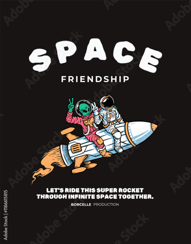 Astronaut T-Shirt design vector style