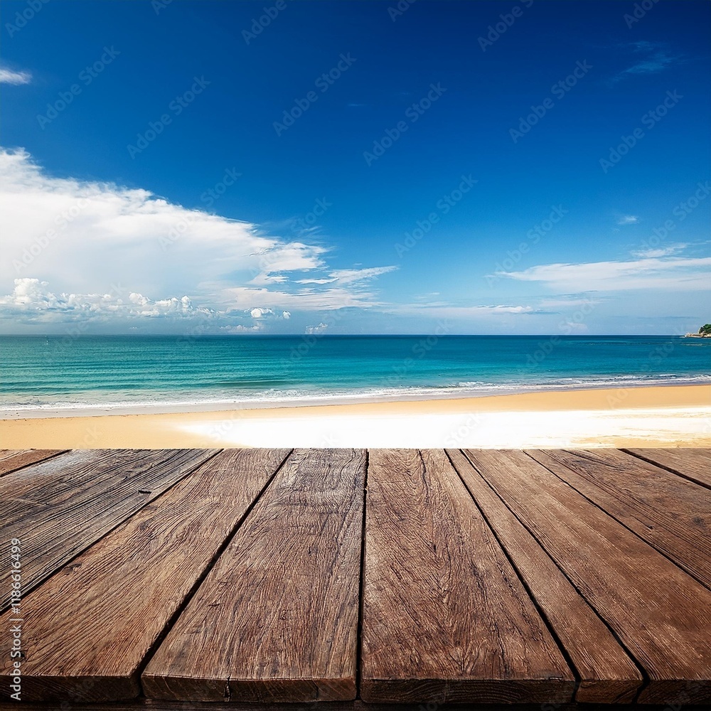 Fototapeta premium wooden pier on the sea