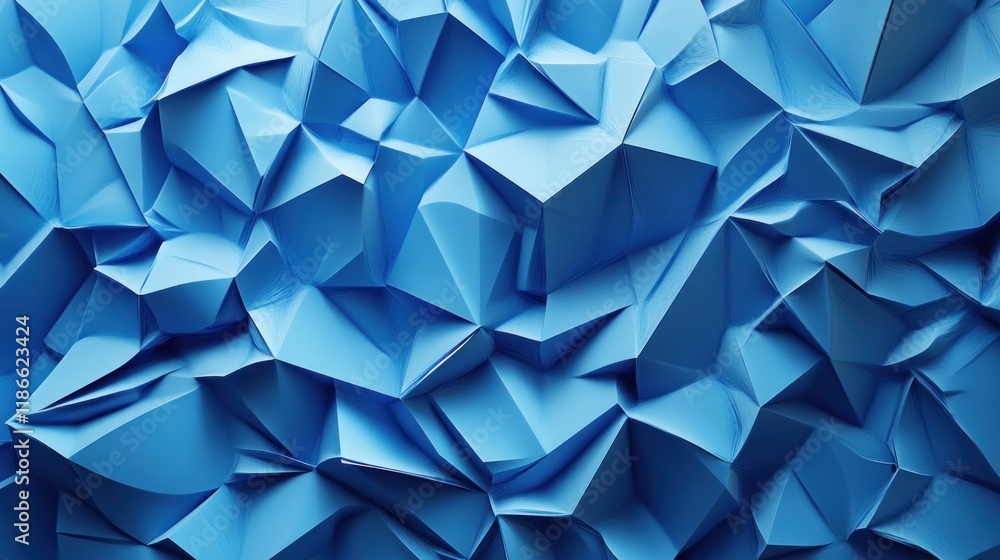 Naklejka premium Abstract blue low-poly background texture.