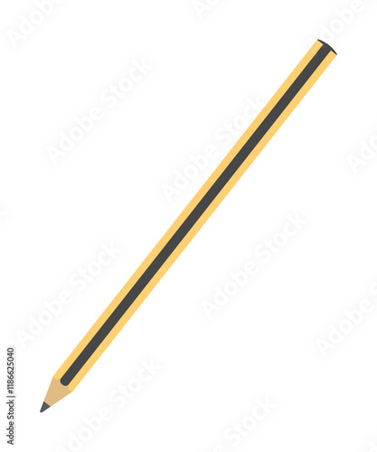 Yellow and black pencil lying diagonally