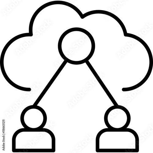 Cloud Collaboration Icon