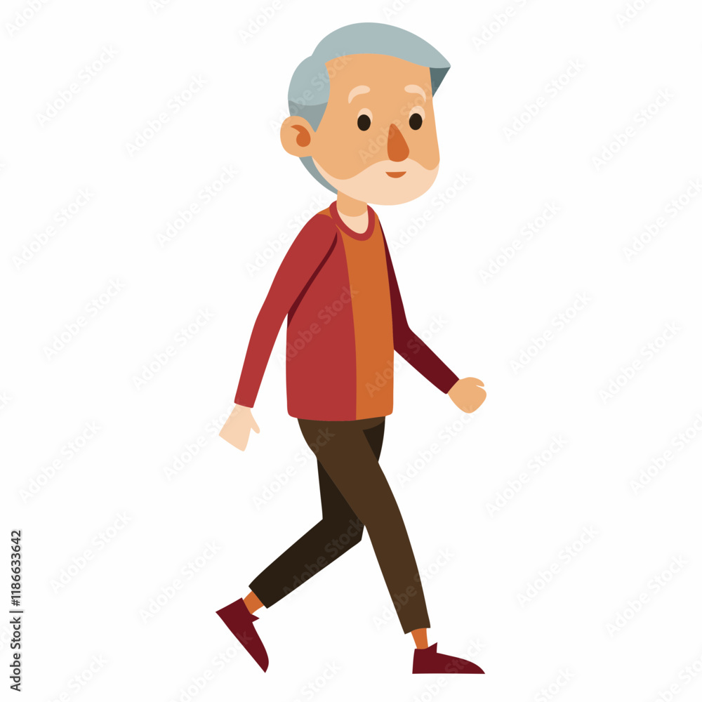 old man walking old man walking