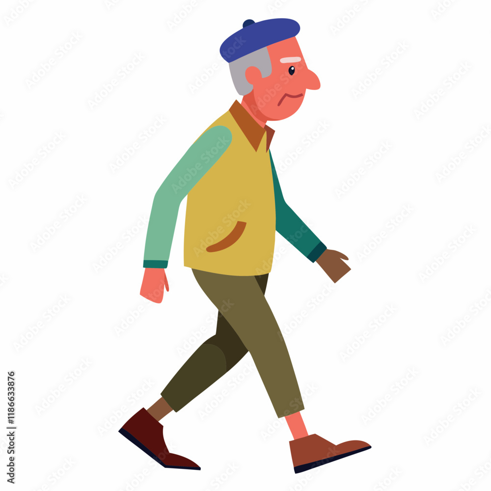 old man walking