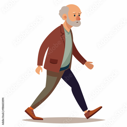old man walking