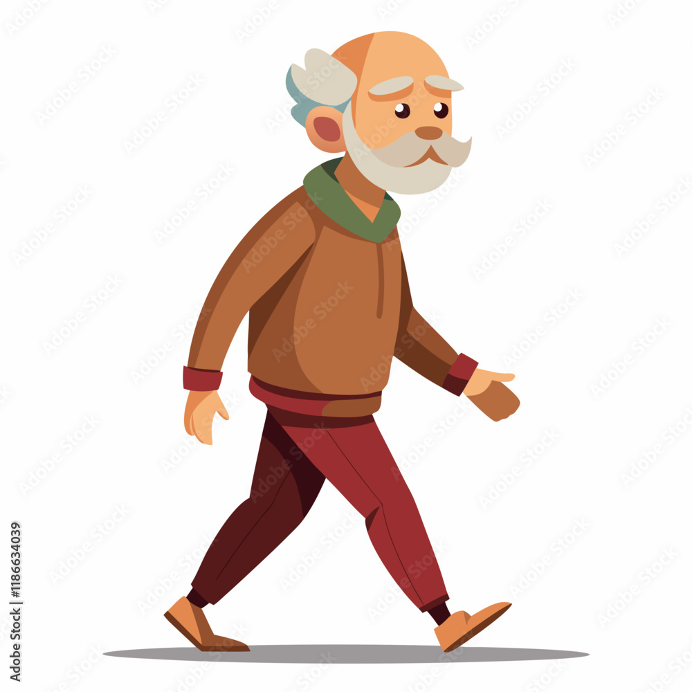 Fototapeta premium old man walking