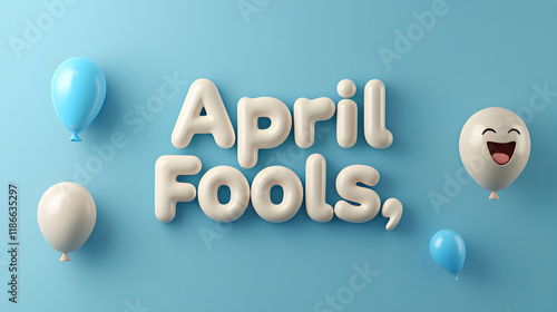 Obraz na płótnie April Fools, playful balloons and cheerful expressions create festive atmosphere for celebration of this lighthearted day. Enjoy fun and laughter w salonie