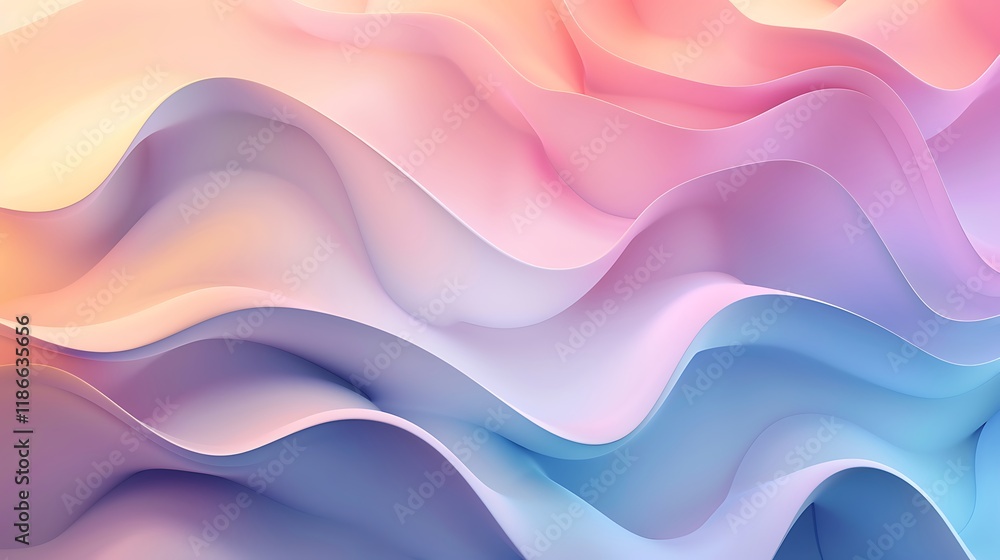 Abstract Pastel Wave Background: Serene Digital Art Abstract Pastel Wave Background: Serene Digital Art
