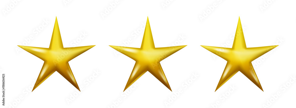 3D yellow plastic stars. 10 eps. Render. Shiny. Icon Coin. Vector. Mark. Design elements. White background. Balloons. Sticker. Feedback. Rating. Rendering and realistic. Gold gradient and luxury 3D yellow plastic stars. 10 eps. Render. Shiny. Icon Coin. Vector. Mark. Design elements. White background. Balloons. Sticker. Feedback. Rating. Rendering and realistic. Gold gradient and luxury
