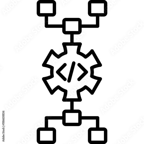 Obraz na plátne Recursive Algorithm Icon