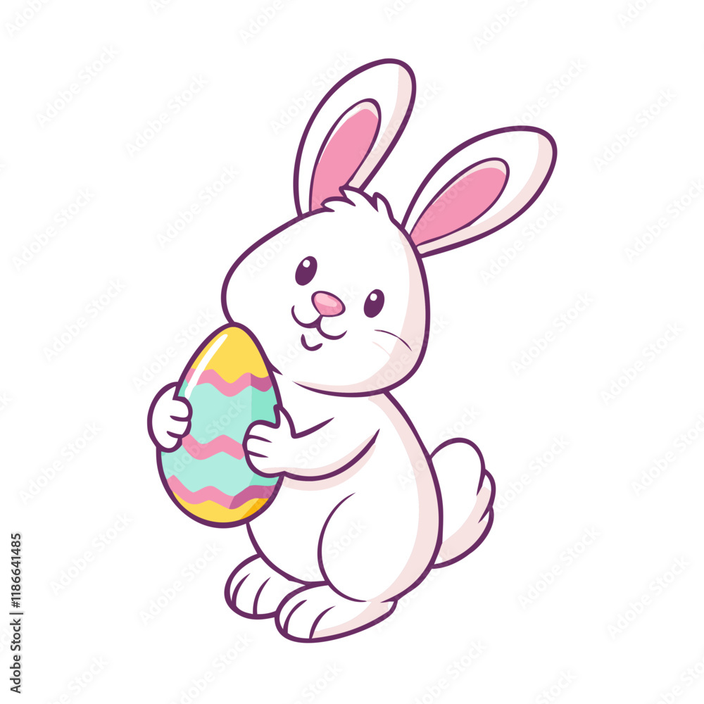 bunny holding an egg vector icon, easter vector illustration - simple illustration of bunny holding an egg perfect for logos, and easter-themed designs. bunny holding an egg vector icon, easter vector illustration - simple illustration of bunny holding an egg perfect for logos, and easter-themed designs.