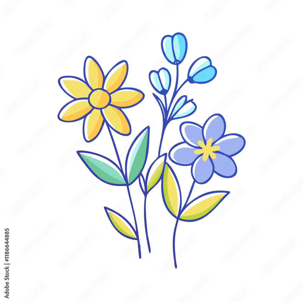 springtime flowers vector icon, easter vector illustration - simple illustration of springtime flowers perfect for logos, and easter-themed designs. springtime flowers vector icon, easter vector illustration - simple illustration of springtime flowers perfect for logos, and easter-themed designs.