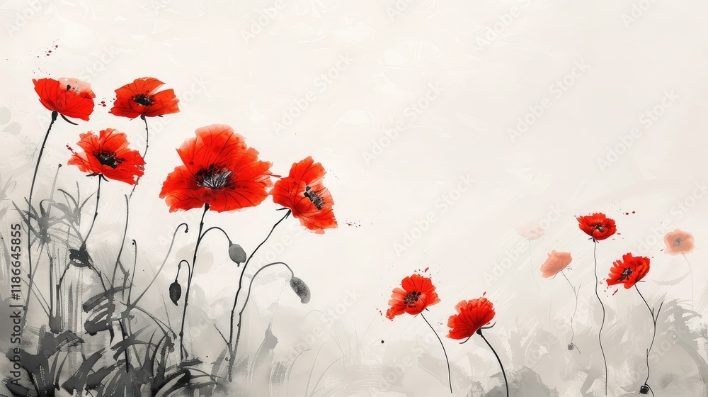 Obraz premium Red flowers