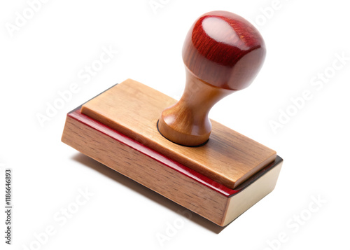 Rubber stamp isolated on white background as transparent. PNG. AI GENERATED