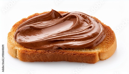 Wallpaper Mural toast with chocolate hazelnut cream isolated on a white background Torontodigital.ca