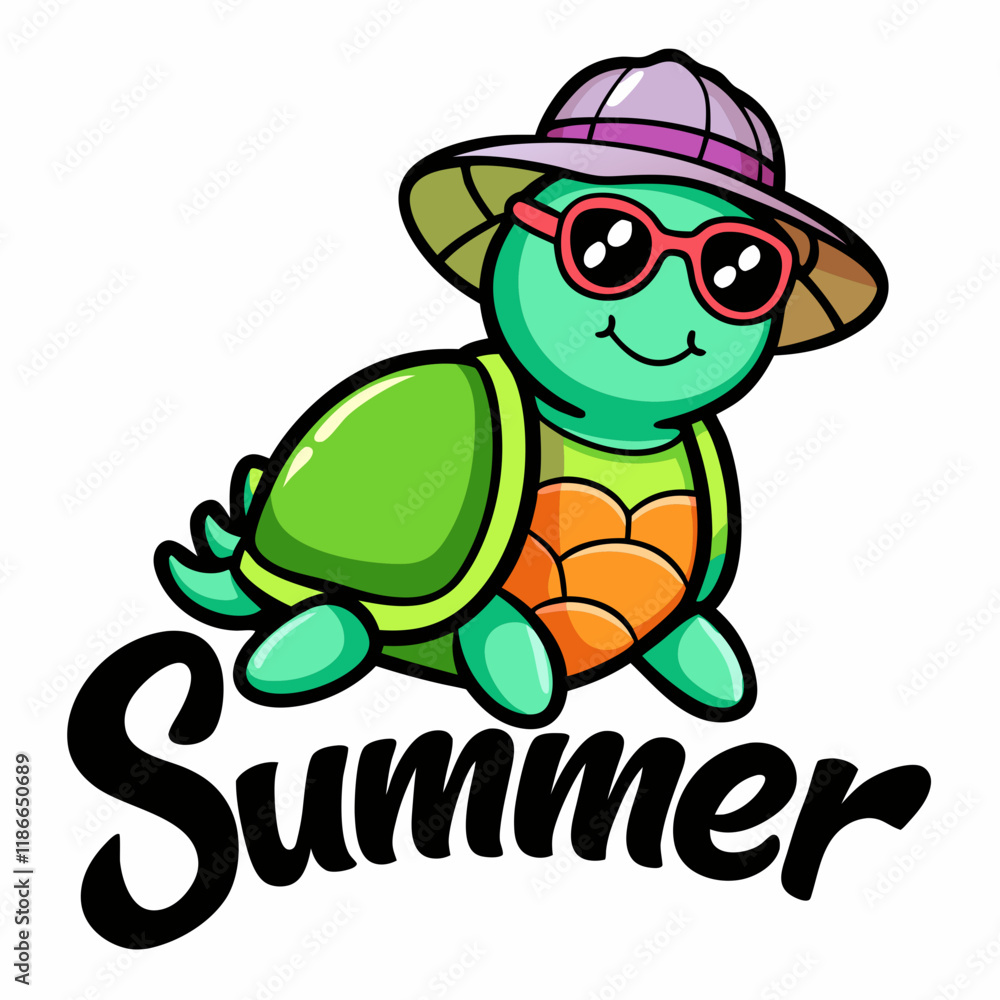 Obraz premium turtle with a hat