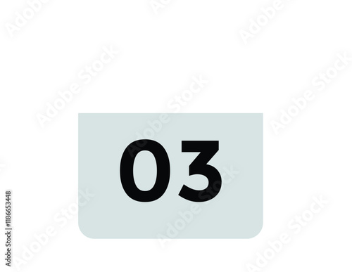  3 June - Daily calendar Icon