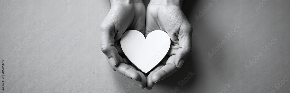 Obraz premium Family Protection Symbolized By Hands In Black And White On A Textured Background, Representing Insurance And Safety For Home And Loved Ones. 00002