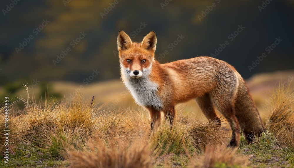 Fototapeta premium red fox vulpes in the nature