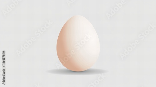 Wallpaper Mural A single, pale egg sits on a light gray background. Minimalist and clean. Torontodigital.ca