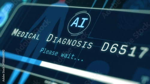 AI in medicine and healthcare, medical diagnosis, artificial intelligence in medical imaging, remote patient monitoring, telehealth, futuristic interface, technology innovation (3d render)