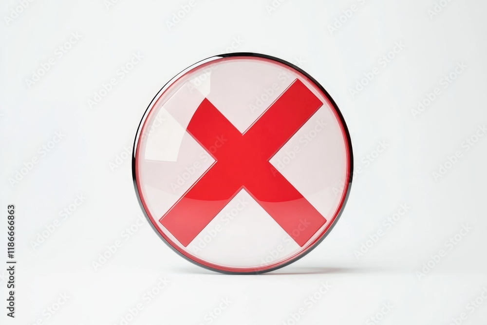 A simple red cross symbol on a white background A simple red cross symbol on a white background