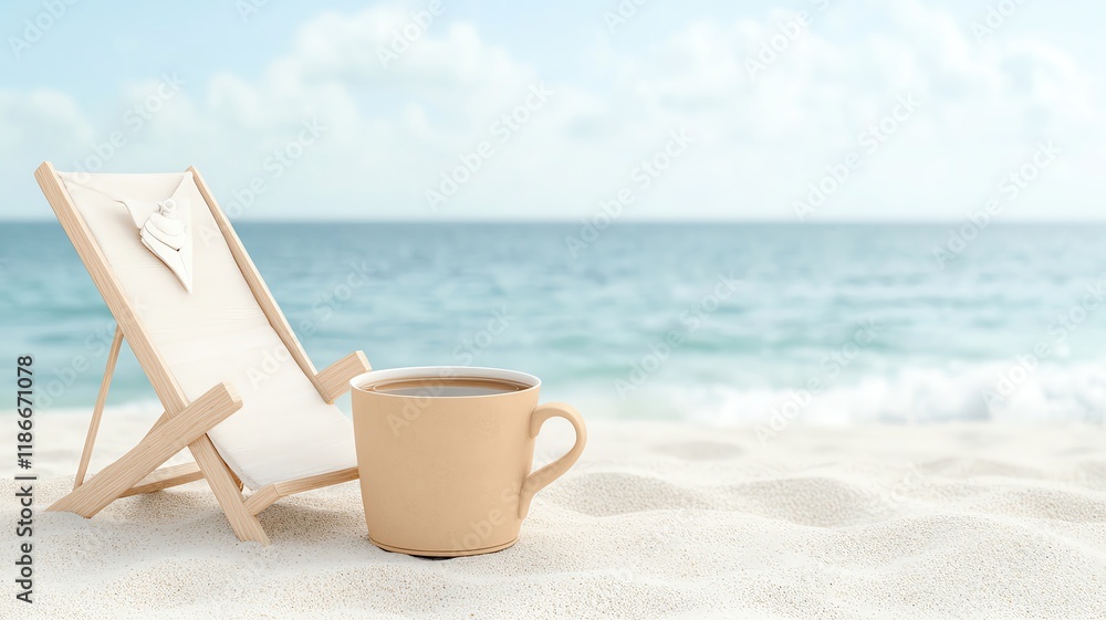 Relaxation Retreat Bliss in the morning featuring a cozy lounge chair, a cup of tea, and gentle waves lapping against a private beach. Relaxation Retreat Bliss in the morning featuring a cozy lounge chair, a cup of tea, and gentle waves lapping against a private beach.