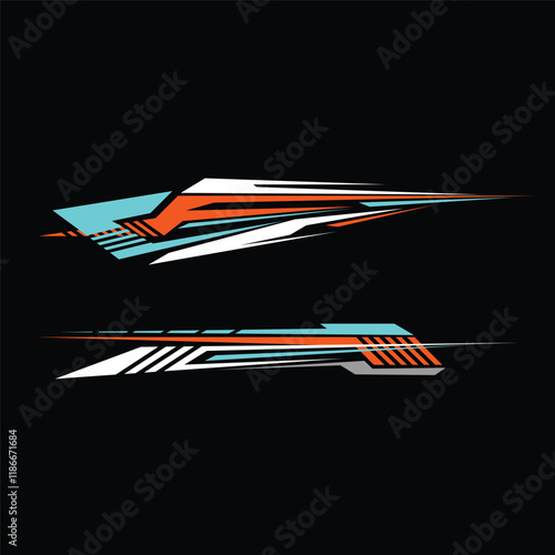 car background sticker design vector. car modification stickers