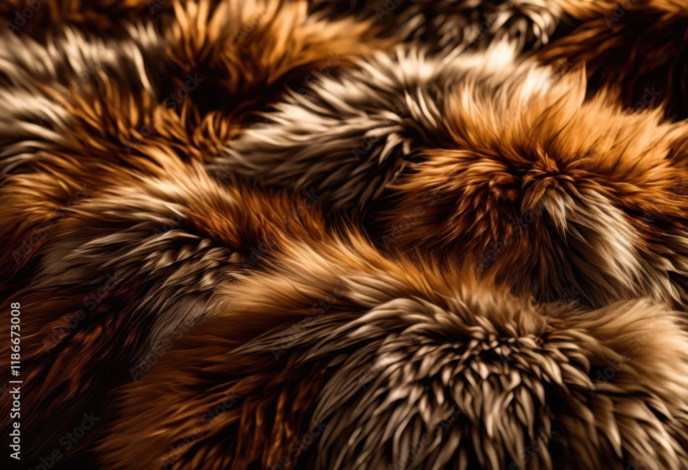 Fototapeta premium detailed close sumptuous luxurious fur textures highlighting rich fabrics intricate patterns natural hues, luxury, plush, soft, fibers, elegance