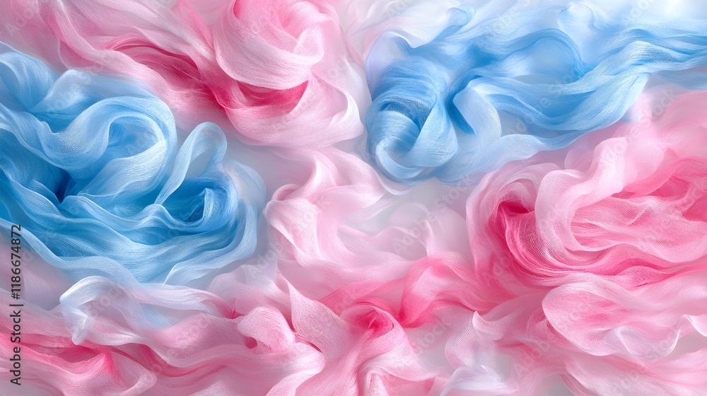 Fototapeta premium Calming Pastel Pink and Blue Wave Texture in High-Quality Detail