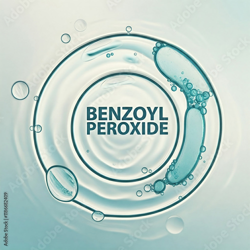 Benzoyl Peroxide icon skincare ingredients with transparent white background