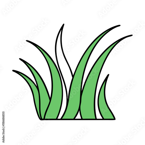 grass icon vector icon, earth day vector illustration - simple illustration of grass icon perfect for logos, and earth day-themed designs. photo