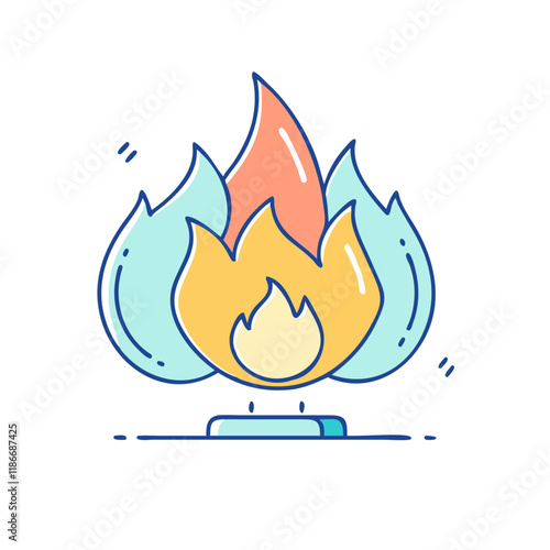 natural gas flame vector icon, earth day vector illustration - simple illustration of natural gas flame perfect for logos, and earth day-themed designs. photo