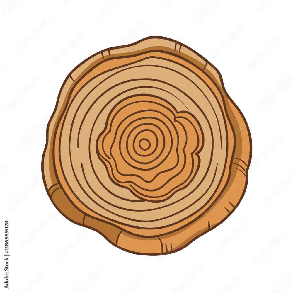 Fototapeta premium tree rings vector icon, earth day vector illustration - simple illustration of tree rings perfect for logos, and earth day-themed designs.