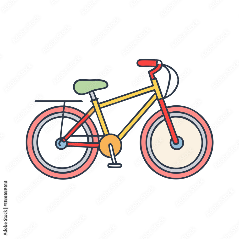 Obraz premium bicycle vector icon, earth day vector illustration - simple illustration of bicycle perfect for logos, and earth day-themed designs.