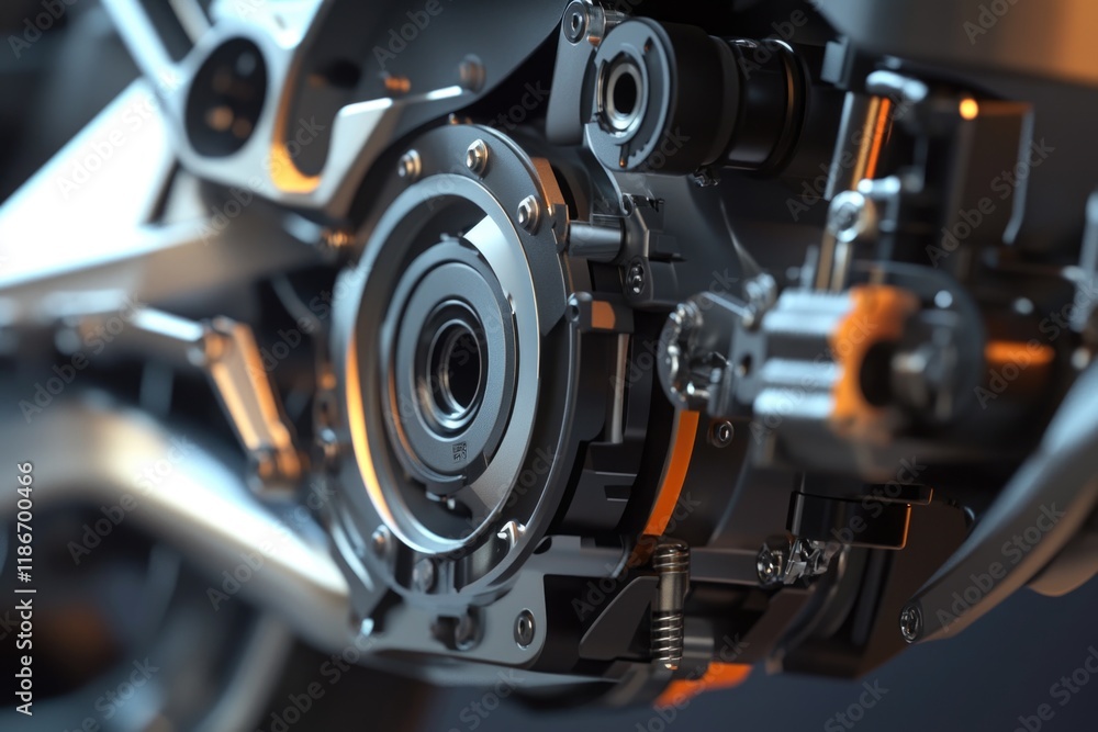 custom made wallpaper toronto digitalHigh-quality image of a motorcycle engine from a close-up perspective